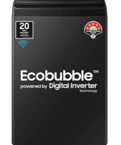 Samsung 9 kg, 5 star, Eco Bubble Technology with Super Speed, Wi-Fi, Digital Inverter Motor, Dual Storm, Fully-Automatic Top Load Washing Machine Appliance (WA90BG4546BVTL, Black Caviar)